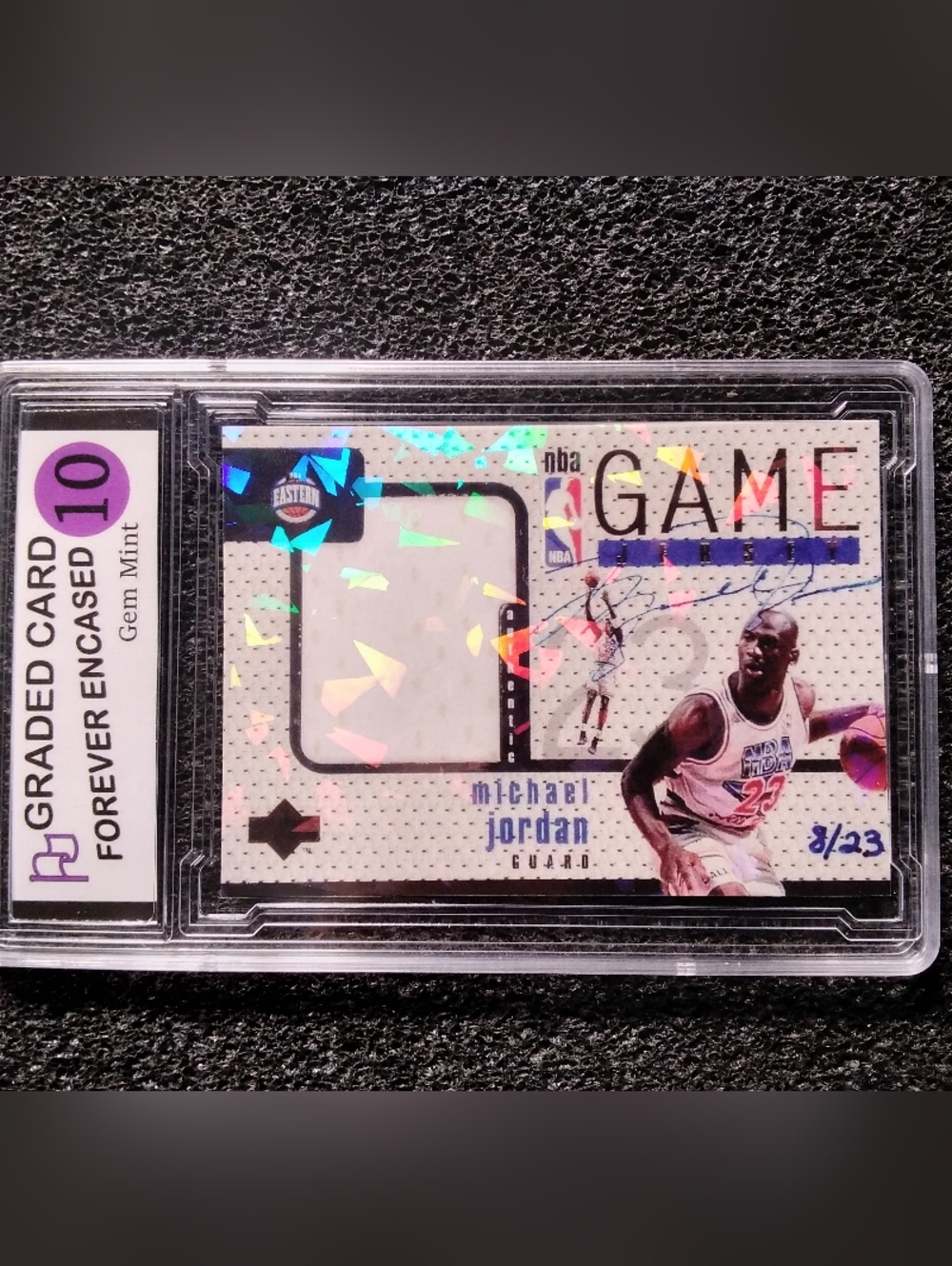 Michael Jordan Chicago Bulls HOF East Allstar Autograph Basketball Card. Graded